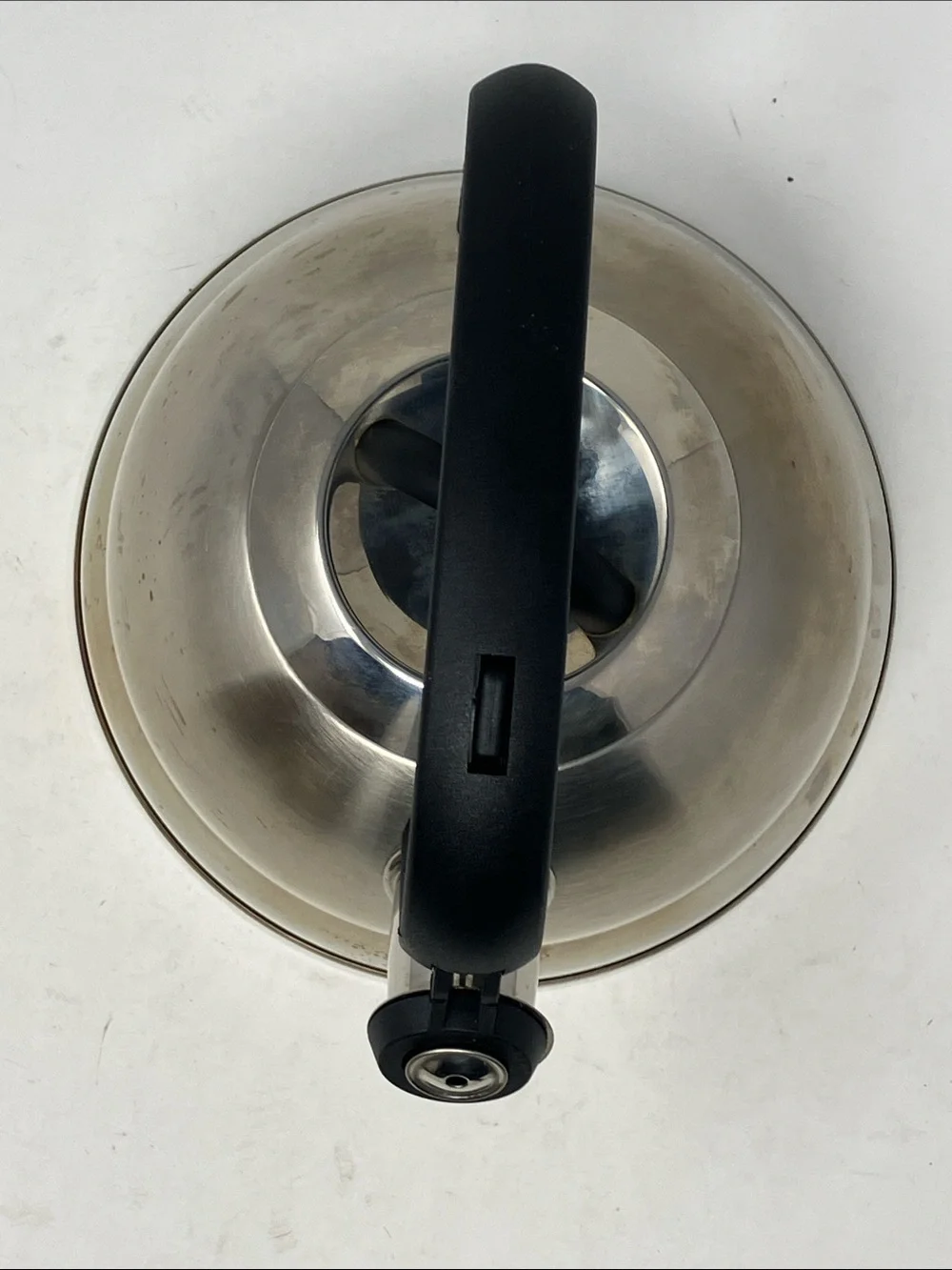 Mr. Coffee Stainless Steel Whistling Tea Kettle Stovetop Flip Spout
